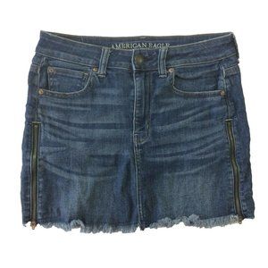 American Eagle Womens Denim Jean Skirt Size 6 Hi-Rise Mini Next Level Stretch